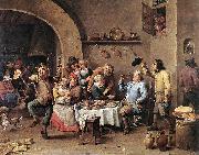 TENIERS, David the Younger Twelfth-night (The King Drinks) ar oil on canvas